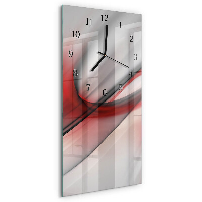Horloge verticale en verre Abstraction