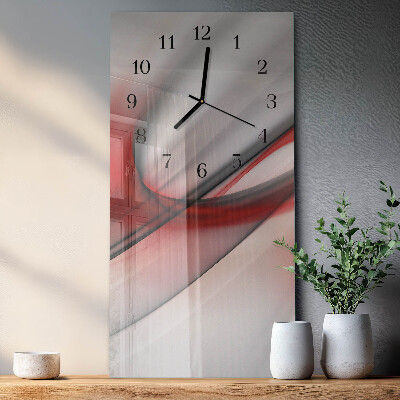 Horloge verticale en verre Abstraction