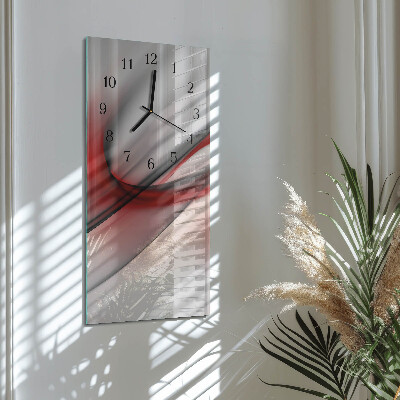 Horloge verticale en verre Abstraction