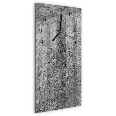 Horloge verticale en verre Mur en béton