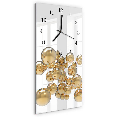 Horloge verticale en verre Balles