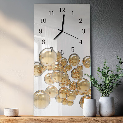 Horloge verticale en verre Balles