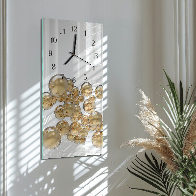 Horloge verticale en verre Balles