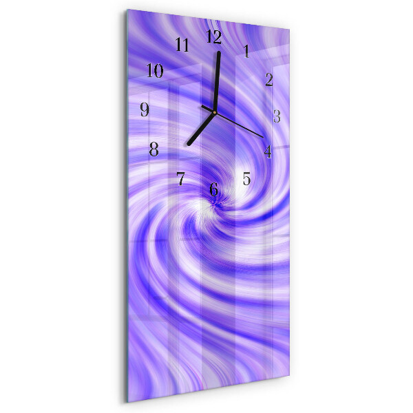 Horloge verticale en verre Vortex