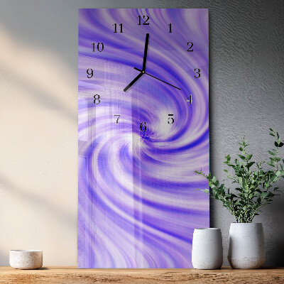 Horloge verticale en verre Vortex