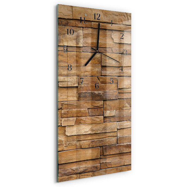 Horloge verticale en verre Mâchefer