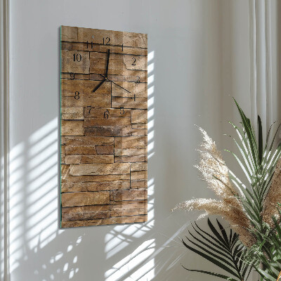Horloge verticale en verre Mâchefer