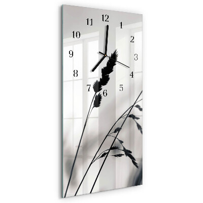 Horloge verticale en verre Grain