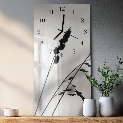 Horloge verticale en verre Grain
