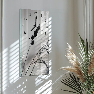 Horloge verticale en verre Grain