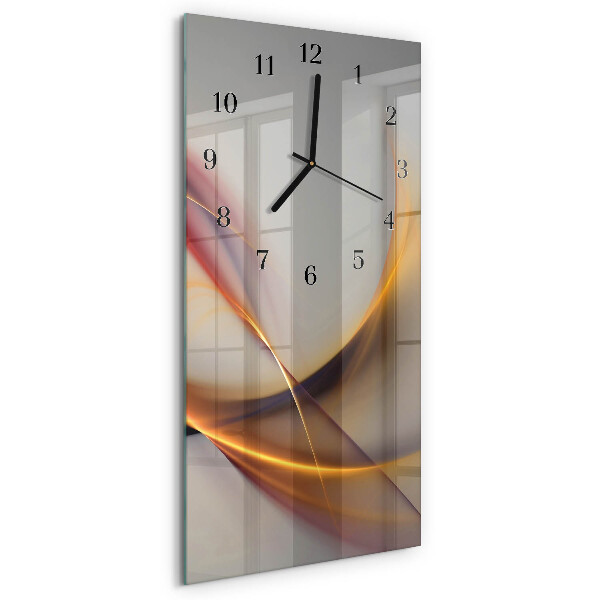 Horloge verticale en verre Abstraction