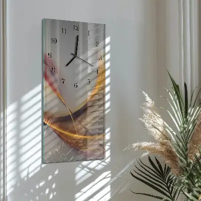 Horloge verticale en verre Abstraction