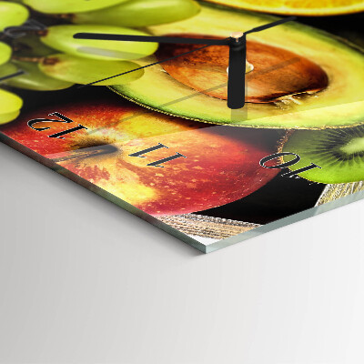 Horloge verticale en verre Fruit