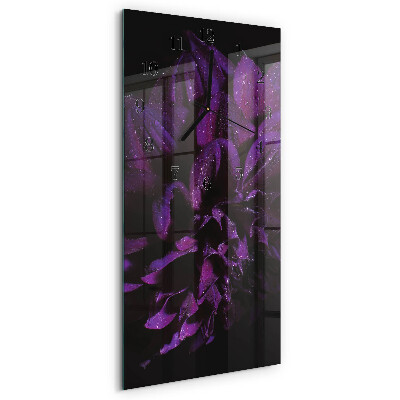 Horloge verticale en verre Pivoine