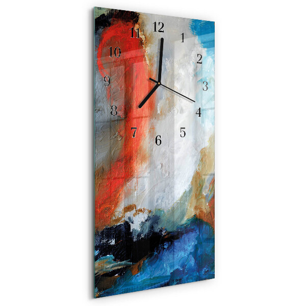 Horloge verticale en verre Chaos