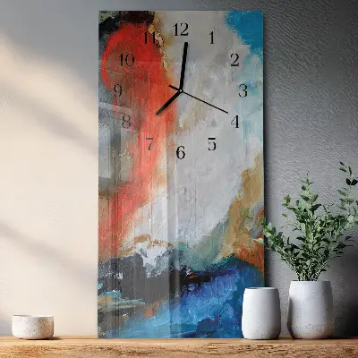 Horloge verticale en verre Chaos