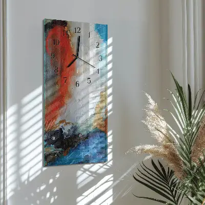 Horloge verticale en verre Chaos