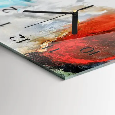 Horloge verticale en verre Chaos