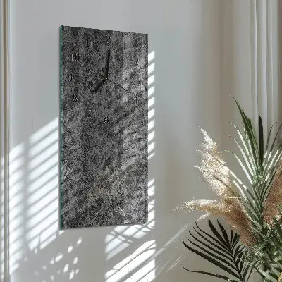 Horloge verticale en verre Graphite