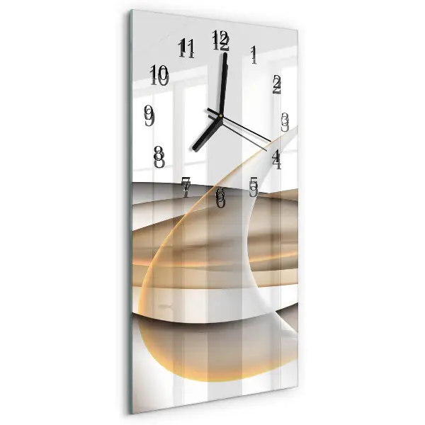 Horloge verticale en verre Abstraction