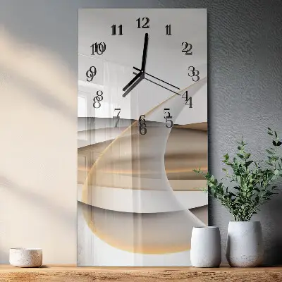 Horloge verticale en verre Abstraction
