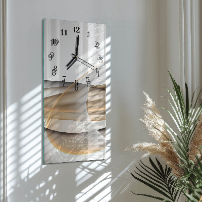 Horloge verticale en verre Abstraction