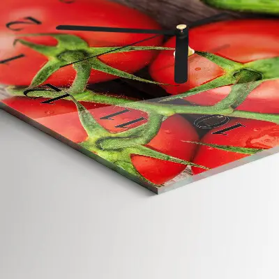 Horloge verticale en verre Légumes