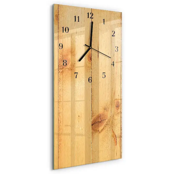 Horloge verticale en verre Bois