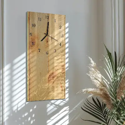 Horloge verticale en verre Bois