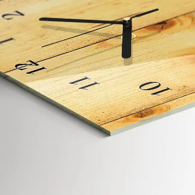 Horloge verticale en verre Bois