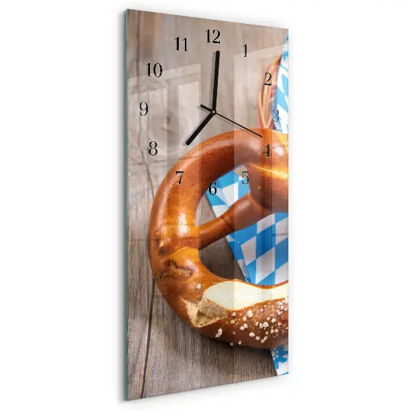 Horloge verticale en verre Bretzel