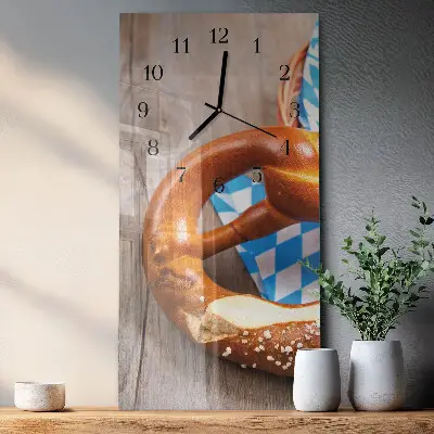 Horloge verticale en verre Bretzel