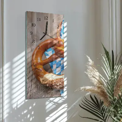 Horloge verticale en verre Bretzel