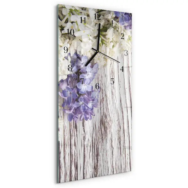 Horloge verticale en verre Sans