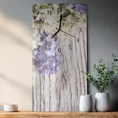 Horloge verticale en verre Sans