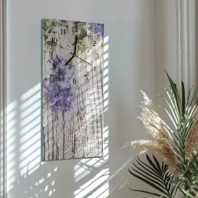 Horloge verticale en verre Sans
