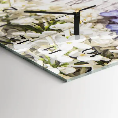 Horloge verticale en verre Sans