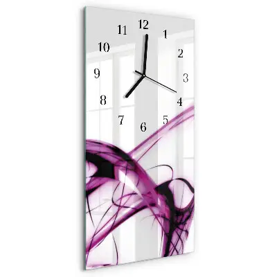 Horloge verticale en verre Abstraction
