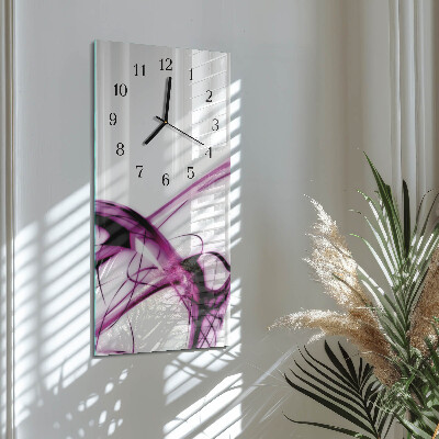 Horloge verticale en verre Abstraction