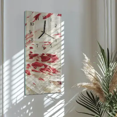 Horloge verticale en verre Fleur