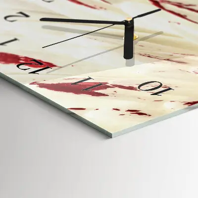 Horloge verticale en verre Fleur