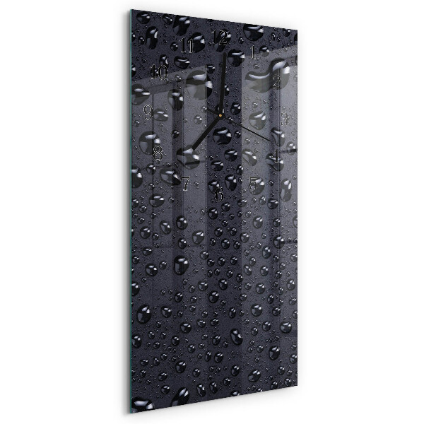 Horloge verticale en verre Gouttes