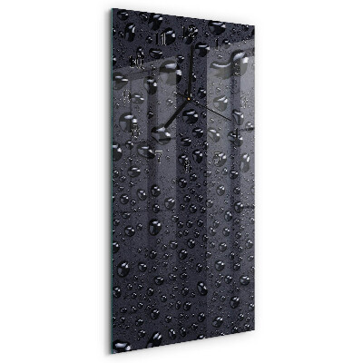 Horloge verticale en verre Gouttes