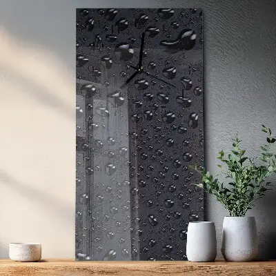 Horloge verticale en verre Gouttes