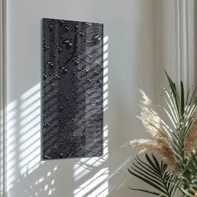 Horloge verticale en verre Gouttes