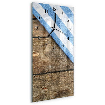 Horloge verticale en verre Nappe