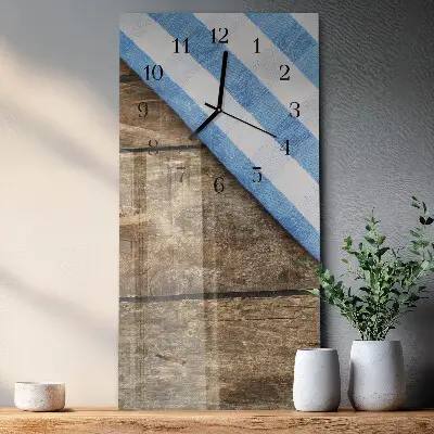 Horloge verticale en verre Nappe