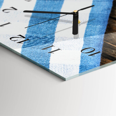 Horloge verticale en verre Nappe