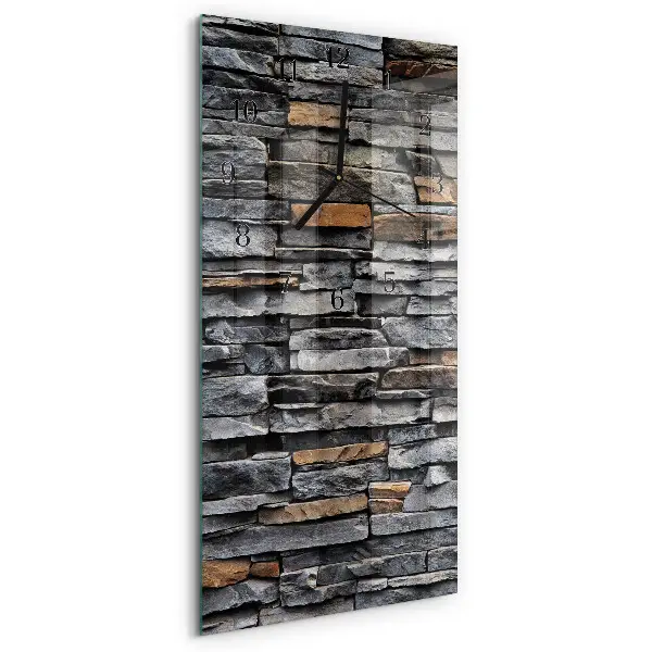 Horloge verticale en verre Mâchefer