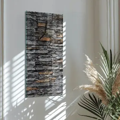 Horloge verticale en verre Mâchefer